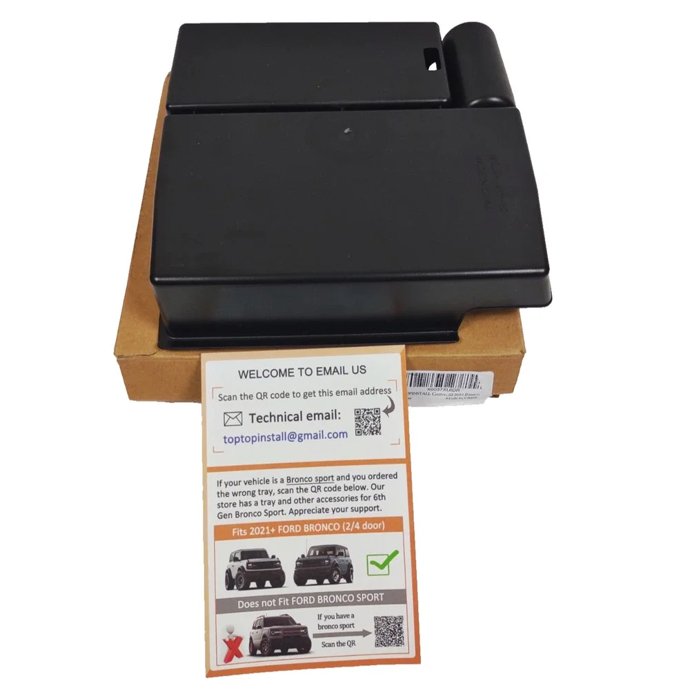 Upper Center Console Storage Box Organizer Tray For 2021 2022 2023 Ford Bronco